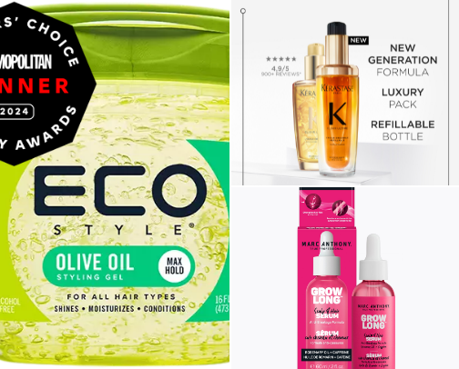 My favourite hair product recs cover photo collage