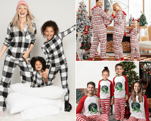 Xmas pajamas cover photo collage