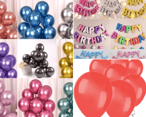 birthday party preparations cover photo collage