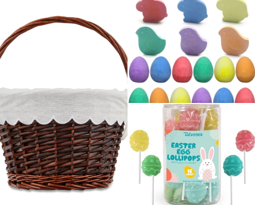 Cute Easter basket ideas for my toddler boy and school aged girl! cover photo collage