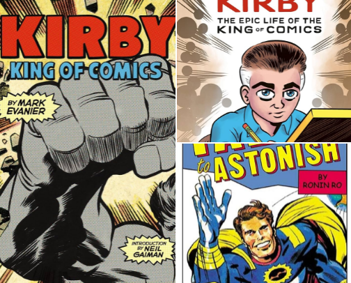 Jack Kirby biographies cover photo collage