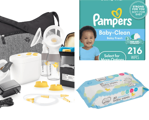 Baby and Mum information and essential items cover photo collage