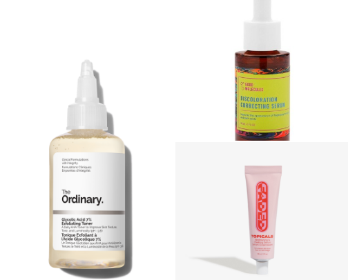 SKIN CARE PRODUCTS (Darks pots/hyperpigmentation) cover photo collage