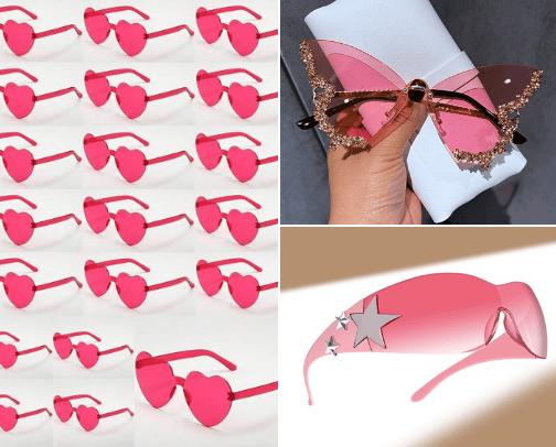 Pink Sunglasses, Suitable For Festival Party cover photo collage