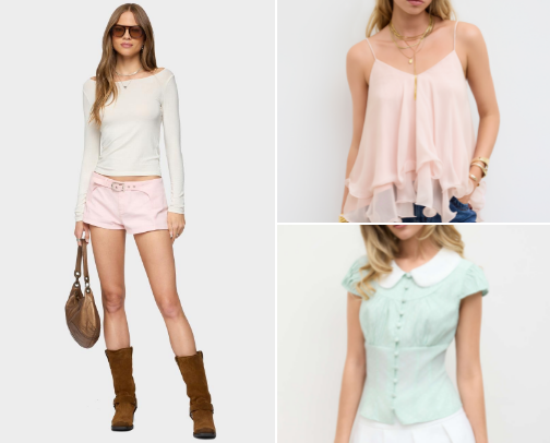 Girly Clothing Haul  🦢 cover photo collage