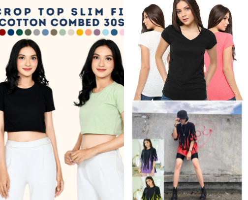 Kaos untuk Wanita cover photo collage