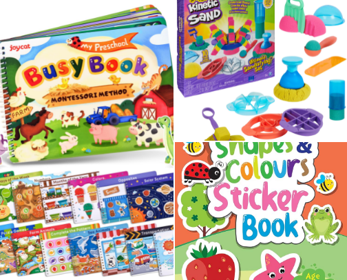Activity binders for kids cover photo collage
