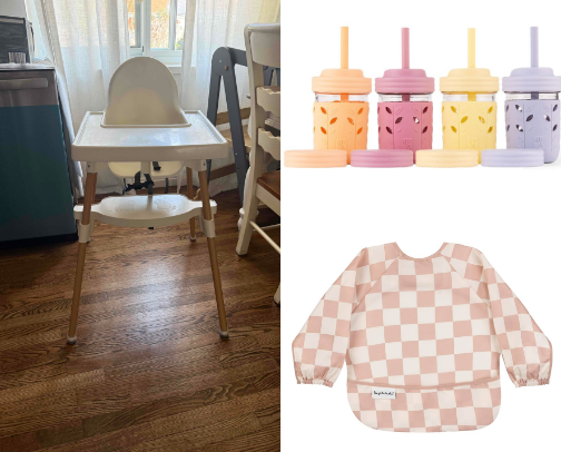 Baby Led Weaning things I use daily with a 9m old and toddler cover photo collage