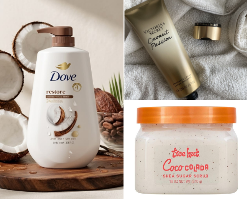 Shower routine - coconut edition🫧🥥🚿 cover photo collage