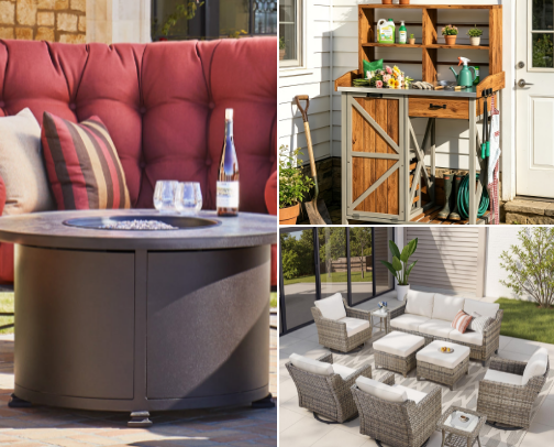 Outdoor Furniture and Decor cover photo collage