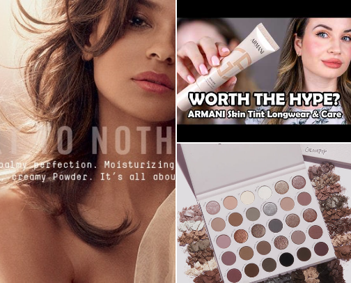 All makeup. cover photo collage