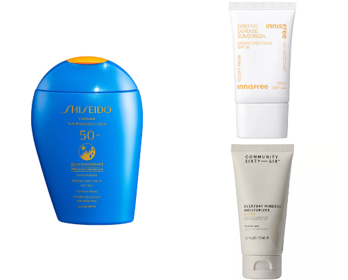 Sun cream cover photo collage
