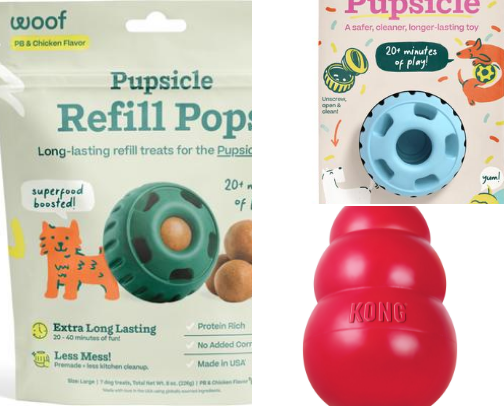 Favorite Dog Toys and Chews for my Active Rescue cover photo collage