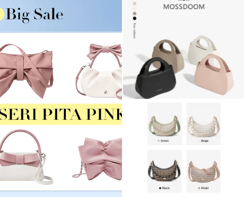 Small and cute bags cover photo collage