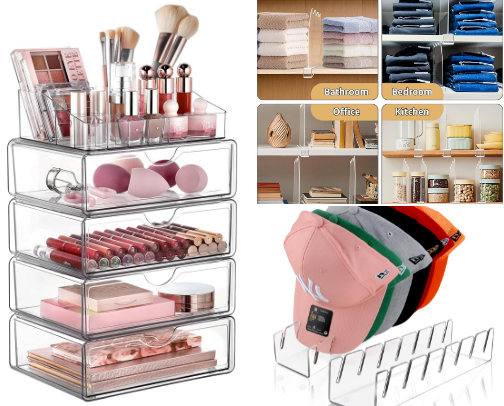 Amazon Bathroom + Closet Organization Essentials | Calm Space, Clear Mind for Busy Moms cover photo collage