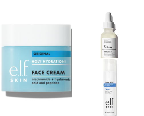 Skincare & Makeup Routine cover photo collage