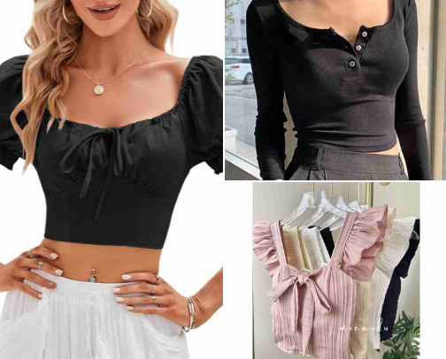 Crop top Blouse cover photo collage