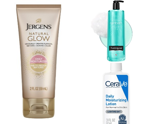 Products you would find on my body cover photo collage