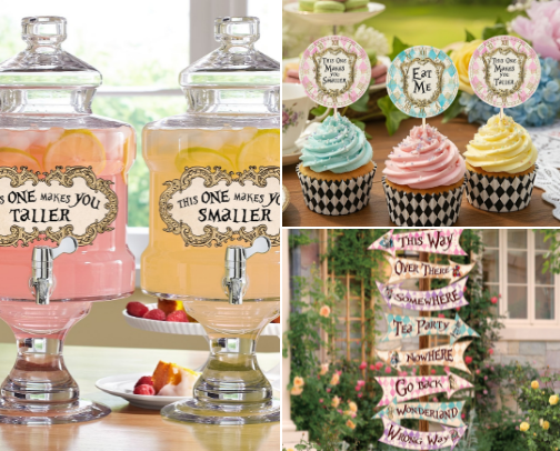 Alice in Wonderland Party Ideas cover photo collage
