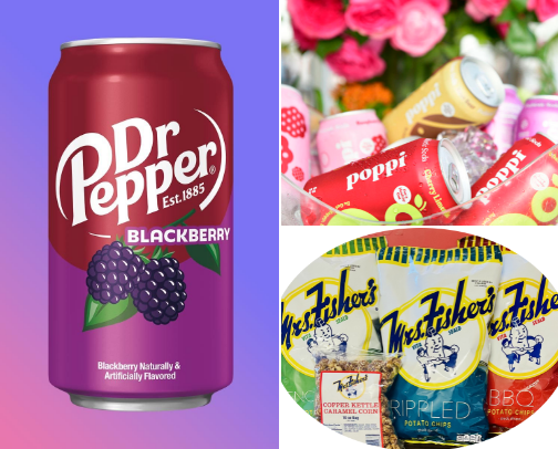 My personal favorite snacks and drinks cover photo collage