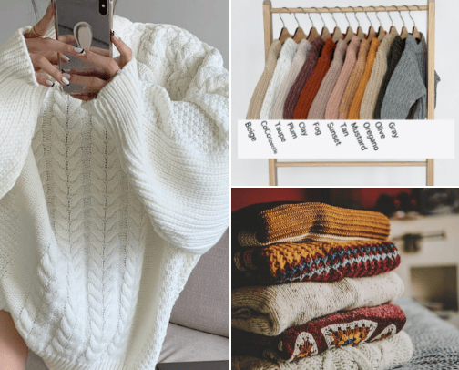 winter sweaters cover photo collage