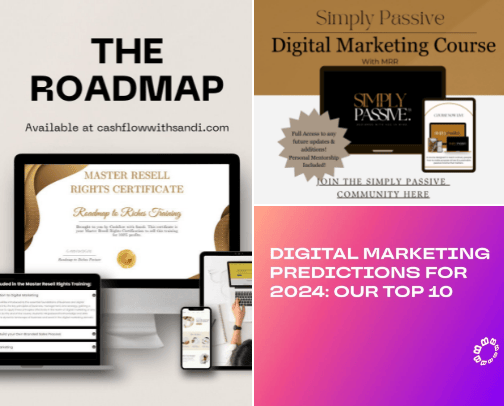 Digital marketing cover photo collage