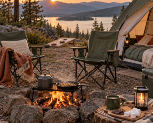 What I'd Buy for a Cozy Weekend Camping Trip cover photo collage