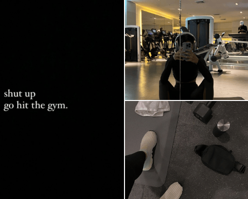 gym aesthetic cover photo collage