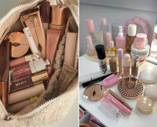 MY MAKEUP BAG🙈 cover photo collage