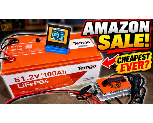 ONLY $769 – Temgo Golf Cart Battery & Charger Kit On SALE! cover photo collage