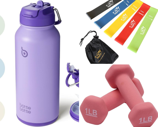 Gym accessories cover photo collage