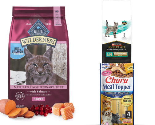 The things I need to keep my cats healthy and well fed. cover photo collage