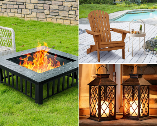 COZY BACKYARD FIRE PIT NIGHTS cover photo collage