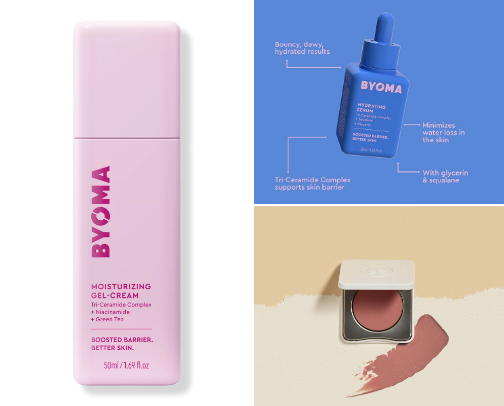 Skincare and Makeup routine cover photo collage