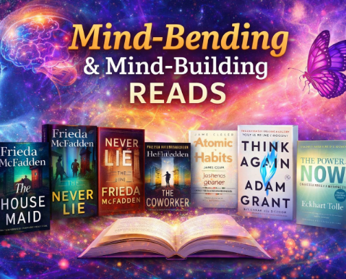 Mind-Bending & Mind-Building Reads cover photo collage