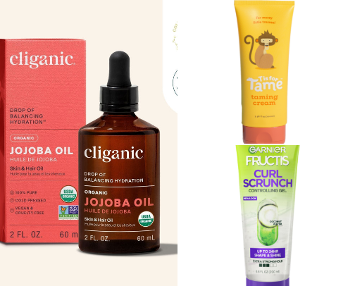 My curly hair favs on a budget cover photo collage