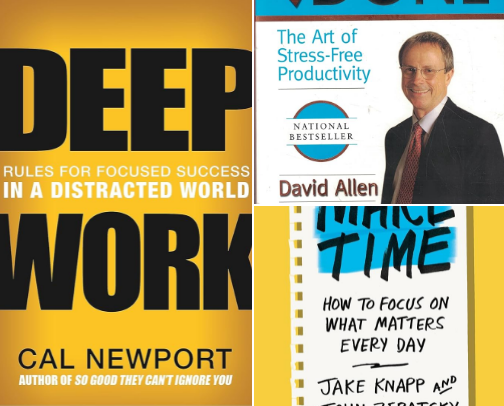 The books for productivity that helped me cover photo collage