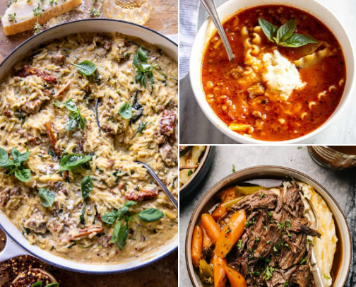 Recipes for a cozy fall night in cover photo collage