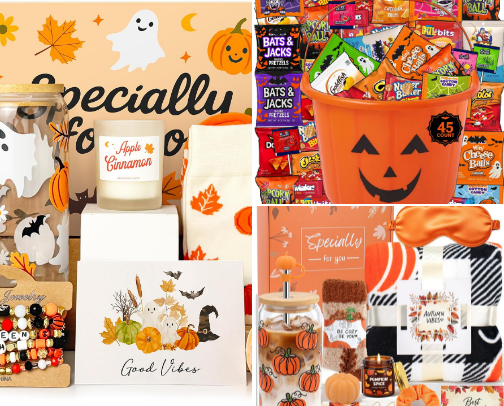 Everything I’d Buy for a Cozy Boo Basket cover photo collage