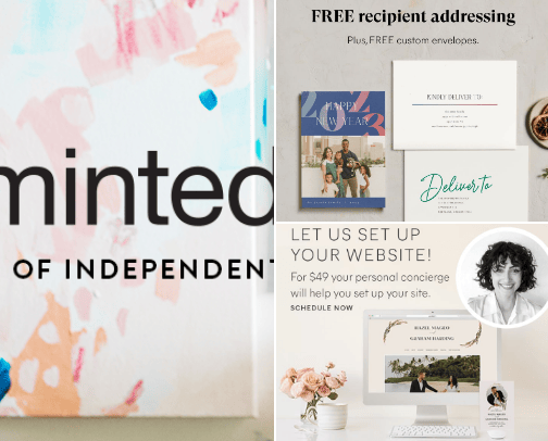 Minted cover photo collage