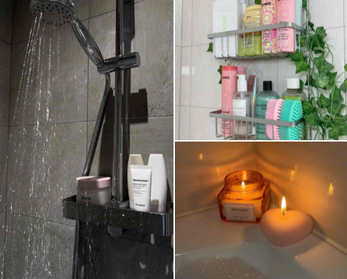 Shower routine 🧼🧴 cover photo collage