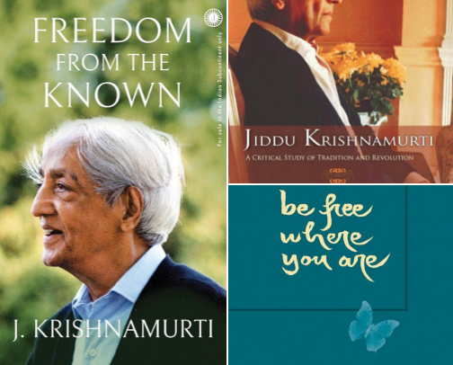 17 Essential Guides to Inner Freedom: Krishnamurti, Osho, and Thich Nhat Hanh cover photo collage