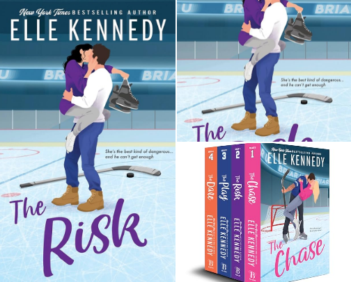 PDF Free - The Risk (Briar U Book 2) and Related College Hockey Romances cover photo collage