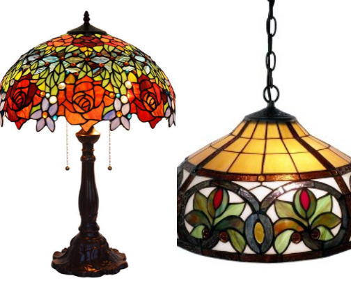 Tiffany Style Lighting cover photo collage
