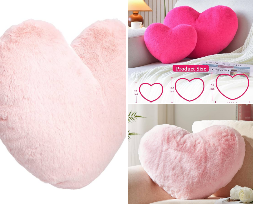 Cute heart throw pillows for kids cover photo collage