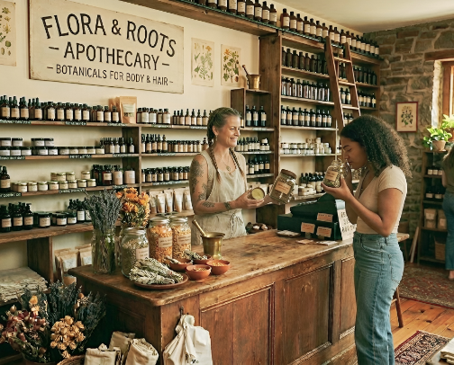 Flora & Roots Apothecary: Botanicals for Body and Hair cover photo collage