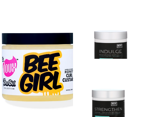 Hair products I love for natural hair 💕 cover photo collage