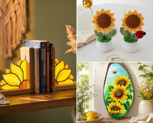 Sunflower Home Decor and Entertaining Products cover photo collage