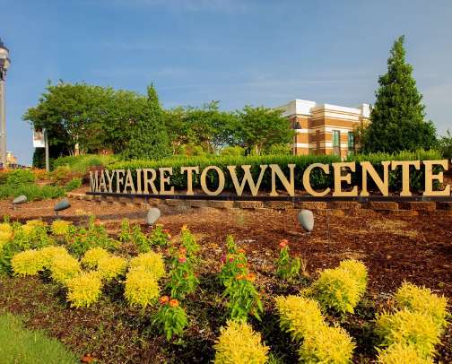 Mayfair shopping center cover photo collage