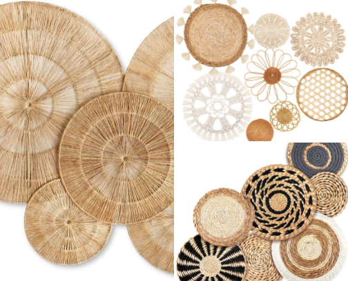 20 Boho Wall Basket Sets Under $100 That Turn Blank Walls Into Art cover photo collage